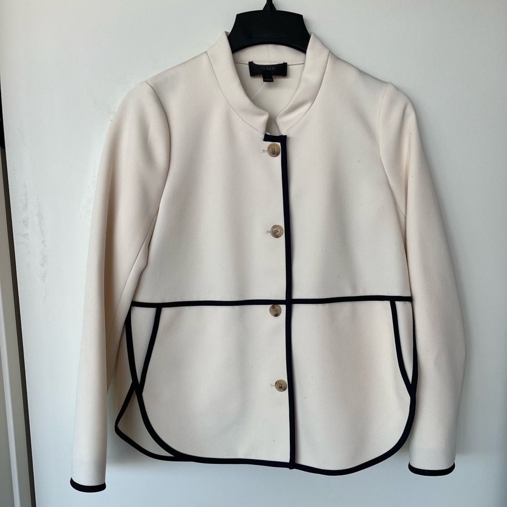 Jcrew navy trim blazer jacket